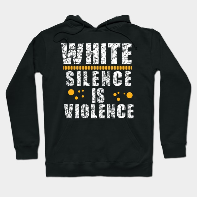 White Silence is Violence Hoodie by L  B  S  T store
